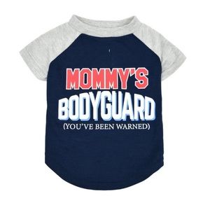 VIBRANT LIFE MOMMYS BODYGUARD DOG T SHIRT BLUE GRAY RED S